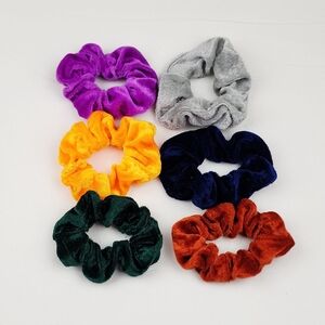 Velvet Scrunchie Hair Ties Bundle Of 6